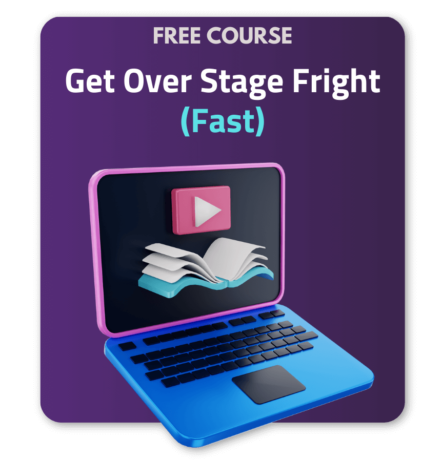 Get FREE access to the get over stage fright (fast) course from PerformanceAnxiety.com